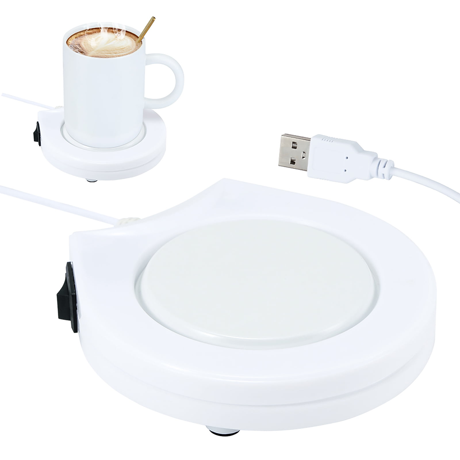 US 110V Candle & Wax Warmer Warm Pad for Coffee Tea Desktop Heated Coffee & Tea Black Household Electric Mug Warmer