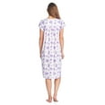 thumbnail image 3 of Casual Nights Women's Cotton Short Sleeve Sleep Dress Nightshirt, 3 of 6