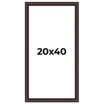 20x40 Frame Brown Round Mahogany Solid Wood Picture Frame | 1.625 Inch Moulding Width | with UV