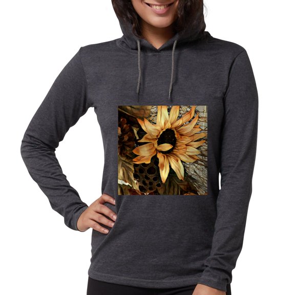 CafePress - Sunflower Long Sleeve T Shirt - Womens Hooded Shirt