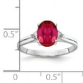 thumbnail image 2 of Primal Gold 14 Karat White Gold 8x6mm Oval Ruby and A Diamond Ring, 2 of 4