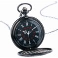 thumbnail image 3 of Reloj de bolsillo vintage unisex, elegante, con números romanos, collar de regalo para hombre, 3 of 3