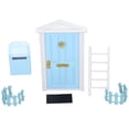 thumbnail image 4 of Dollhouse Miniature Door Dollhouse Miniature Wooden Door Mini Wooden Door Set Exquisite Workmanship Vivid Details Saturated Color Tiny Wooden Tooth Fairy Door For 1:12, 4 of 8