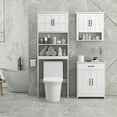 thumbnail image 2 of kleankin Over The Toilet Storage Cabinet with Adjustable Shelf, White, 2 of 10