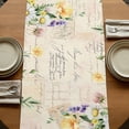 thumbnail image 5 of Spring Daisy Table Runner, Elegant Pastoral Flowers Watercolor Washable Cotton Linen Table Runners 72 Inches Long, Dresser Scarf Runner for Dining/Coffee/Kitchen/TV Stands/Cabinets 13''x72'', 5 of 9