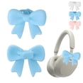 thumbnail image 2 of Silicone Bow Headphone Accessory 2 Pack | Cute Coquette Earphone Decorations | Flexible Clip-On Bows for Headset Bands | Soft Durable Attachment Fits Most Headphones | Stylish Audio Decor Gift, 2 of 2