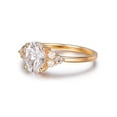 thumbnail image 2 of Cora Jewellery 1.35CT Muse Setting Oval Moissanite Solitaire Engagement Ring For Women, 18K Rose Gold, 2 of 6