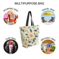 thumbnail image 7 of FORMRS Womens Canvas Tote Bag with Zipper Inner Pocket Shoulder Handbag, Floral Design, 7 of 7