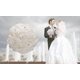 thumbnail image 4 of A white Bouquet for Bridesmaids with Diamond Soft Ribbon, Faux PE Rose Bridal Blooms (Diameter: 8.26"H: 10" ), 4 of 4