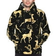 thumbnail image 4 of Bingfone Christmas Gold Deers Men'S Drawstring Hoodie Long Sleeve Pocket Sweatshirts-4x-Large, 4 of 9