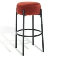 thumbnail image 5 of SAFAVIEH Couture Paisleigh Round Backless Bar Stool, Rust/Black, 5 of 10