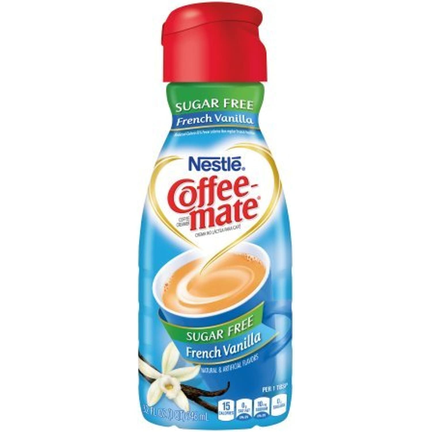 CoffeeMate French Vanilla Sugar Free Liquid Coffee Creamer 32 (Pack Of
