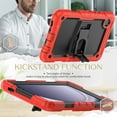 thumbnail image 3 of XYX For Samsung Galaxy Tab A9 Case 8.7 inch, 3in1 Heavy Duty Shockproof Tablet Case with Stand, Shoulder Strap (2023, SM-X110/X115/X117), Red, 3 of 7