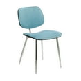 thumbnail image 2 of Mid Century Modern Split Back Dining Accent Chair, Set of 2, Blue- Saltoro Sherpi, 2 of 5