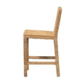 thumbnail image 3 of bali & pari Anfield Bohemian Natural Seagrass and Mahogany Wood Counter Stool, 3 of 10