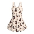 thumbnail image 3 of Xoenoiee Dachshund Paw Heart Love Print Toddler Little Girls One Piece Swimsuits Ruffles Bathing Suits Sleeveless Swimwear Crewneck Swim Dress with Ruffle Skirt, Size 6-7 Years, 3 of 7