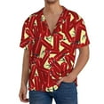thumbnail image 3 of Vsdgher Fire Extinguisher Print Men's Wrinkle Free Untucked Cuban Shirt Business Casual Button Down Shirts Short Sleeve Shirt, 3 of 7