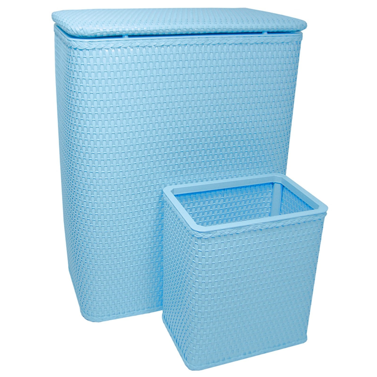 Chelsea Collection Hamper with Matching Square Wastebasket