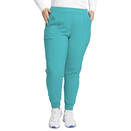 

Cherokee Infinity Scrubs Pant For Women Mid Rise Jogger CK080A S Teal Blue