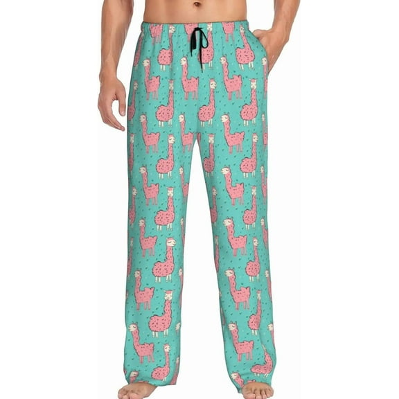 HPINK-T Men's Pajama Pants Pjs Bottoms With Pockets Sleep Lounge Pants For Men