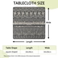 thumbnail image 2 of Black Geometric Triangle Wave Pattern Square Fitted Tablecloth with Elastic Edge,Square Table Cover,Washable Elastic Table Cover for Home Kitchen Party Decor 34"x34", 2 of 6
