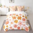 thumbnail image 2 of Homewish Watercolor Floral 7-Piece Twin Bedding Sets,Cute Daisy Flower Bedding Comforter Set,White Orange Sheet Sets For Girls Teens,Luxury Bedroom Decor Reversible, 2 of 8