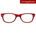 thumbnail image 3 of Global Vision Foldaway Reading Glasses for Men or Women +3.0 Magnification Foldable Red Frame w/Clear Lens & Color-Matching Pouch, 3 of 7