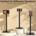 thumbnail image 2 of RFIVER Pair of Bookshelf-Style Speaker Stands That Rotate 45°, With Cable Management, Black., 2 of 4