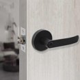 thumbnail image 2 of Right door lever with lock and key, privacy, matte black silent lock, 2 of 5