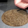 thumbnail image 4 of Dry Straw Round Carpet Circle Rug Outdoor Patio Area Rug Washable Large Area Rugs Hallway Room Decor Fitness Mats, 4 of 8