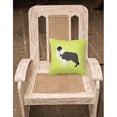 thumbnail image 5 of Carolines Treasures BB3823PW1818 Black Border Collie Checkerboard Green Fabric Decorative Pillow, 5 of 5