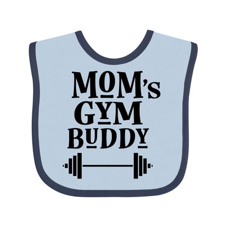 

Inktastic Mom s Gym Buddy Fitness Workout Gift Baby Boy or Baby Girl Bib