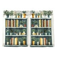 thumbnail image 7 of Yayeee Kitchen Curtains Tier Pair Light Filtering 27"x24" Rod Pocket Short Cafe Window Panel, White Shelf, 7 of 7