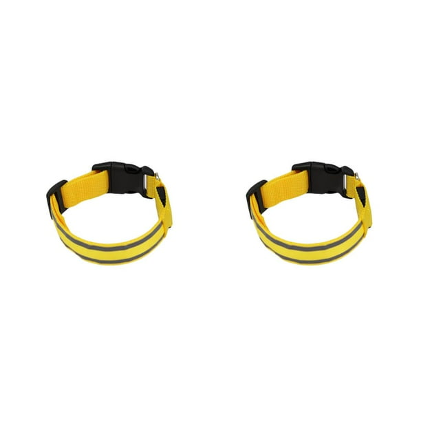 Methold que brilla intensamente LED Arnés intermitente reflectante de seguridad luminoso recargable por USB ajustable para Amarillo 2piezas