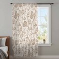 thumbnail image 4 of Khaki Fruit Sheer Curtains 84 Inches Long, Country Retro Floral Botanical Plant Light Filering Curtains, Breathable Simi Curtain Privacy Drapes for Living Room Bedroom Lightweight Window Treatment, 4 of 9