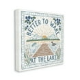 thumbnail image 3 of Stupell Industries Wake at Lake Phrase Nature Painting Gallery Wrapped Canvas Print Wall Art, 17 x 17, 3 of 7