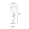 thumbnail image 3 of Copa de vino con forma de flor de rosa, copa de vino, copa de cóctel de vidrio de borosilicato alto para fiesta y Bar, 3 of 6