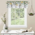 thumbnail image 5 of Valance Curtains for Windows,Daisy Flowers and Lavender Semi Sheer Curtain Valance,Green Herb Plants and Floral Window Valance Curtains,Rod Pocket Window Treatment for Kitchen Living Room 54"x18", 5 of 6