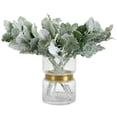 thumbnail image 4 of 10 Pcs Artificial Flocked Lambs Ear Leaves Dusty Stems Flocked Oak Leaves Lamb's Ear Leaf for Home Wedding,10 x artificial greenery,green, 4 of 4