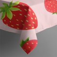 thumbnail image 4 of Red Strawberry Plants Fruit Pink Pattern Rectangle Tablecloth 60"x120",Waterproof Polyester Rectangle Table Cloth, Wipeable Spillproof Polyester Tablecloth for Dining, Camping, Indoor and Outdoor, 4 of 6