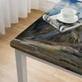 thumbnail image 4 of HAOXIT Tablecloth, in Orange Spring Mound Cloudy Sky , Dining Room Kitchen Rectangular Table Cover 60''x60'', 4 of 7