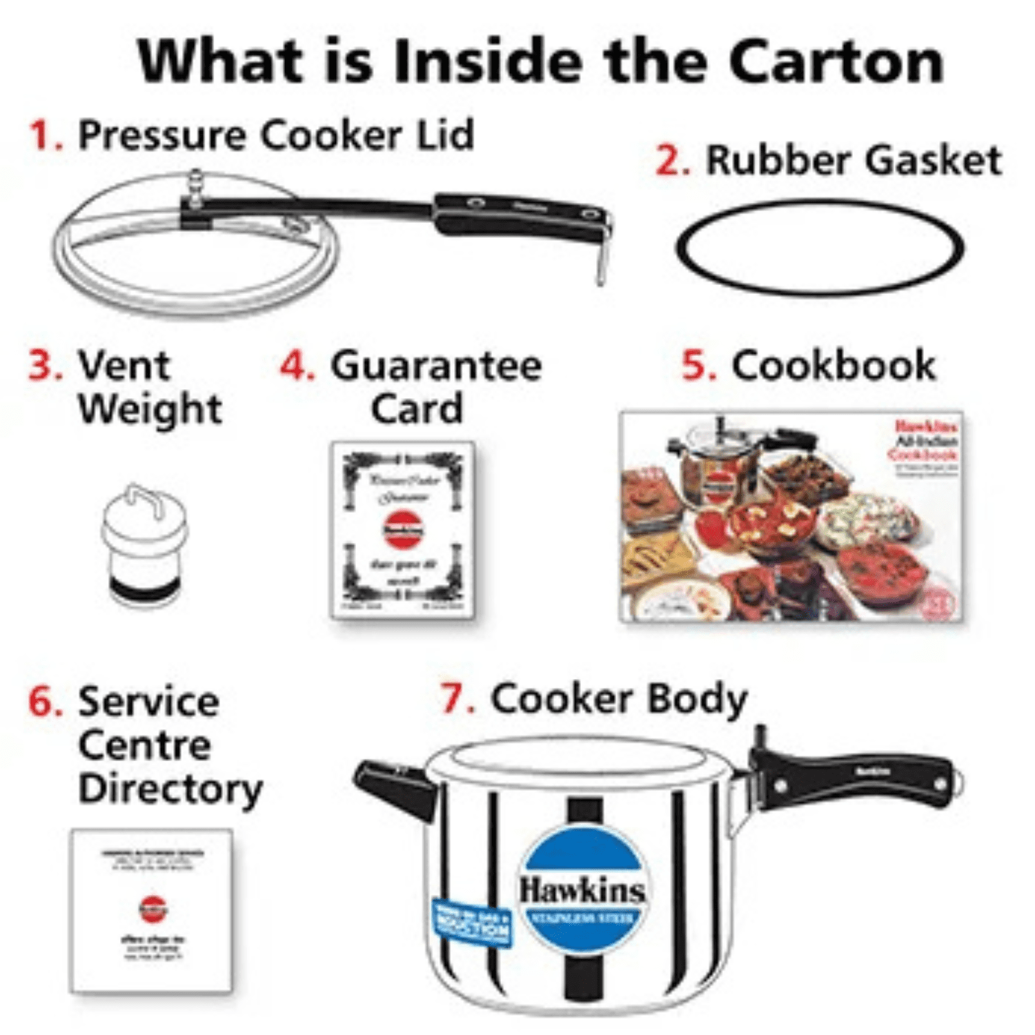 Hawkins Stainless Steel Litre Pressure Cooker