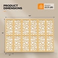 thumbnail image 3 of VINGLI 70'' H Room Divider, Non-Woven Fabric Privacy Screen, Indoor Partition Wall Dividers, Freestanding Hinged Space Separator with Modern Unique Pattern, 3 of 8