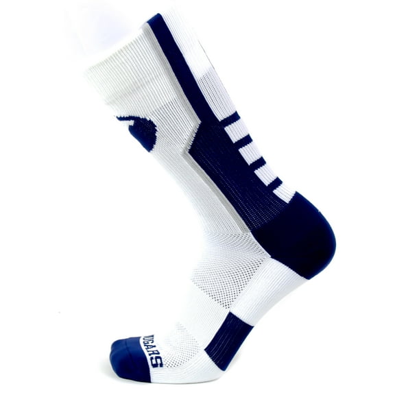 BYU Cougars White Sport Performance Sock - Donegal Bay - Unisex - One Size - Crew