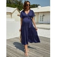 thumbnail image 2 of Yesfashion Maternity Women's Short Sleeve V Neck Casual Dress Baby Shower Party Maternity Dress, 2 of 6