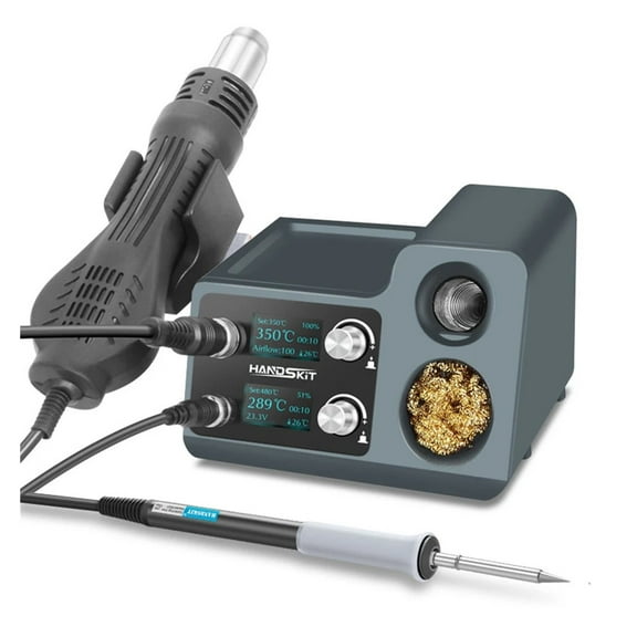 Heat Gun Soldering Station OLED Digital Adjustment Auto Sleep Micro Electronic Cellphone Repair Welding Tools ,Variable Temperature