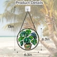 thumbnail image 3 of Stained Glass Window Hanging, Grapes and Wine Suncatcher Diamond Glass Panel Hangings Sun Catchers Decor for Birthday for Women, Men, Wife, Aunt, and Mom, 3 of 6