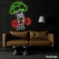 thumbnail image 4 of Craftnamesign Broccoli Weightlifting Neon Sign, Gym Room Decor, Gymer Gift, 4 of 4