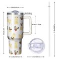 thumbnail image 2 of OBREWU Cute Cartoon Pug Tumbler with Handle and Lid,Cute Cartoon Pug 40oz Double Wall Vacuum Insulated Tumbler,Cups Gift for Women and Men, 2 of 7