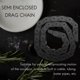 thumbnail image 4 of 18mm x 37mm Negro Flexible Cadena de arrastre cable semicerrada 1M 39.4", 4 of 5